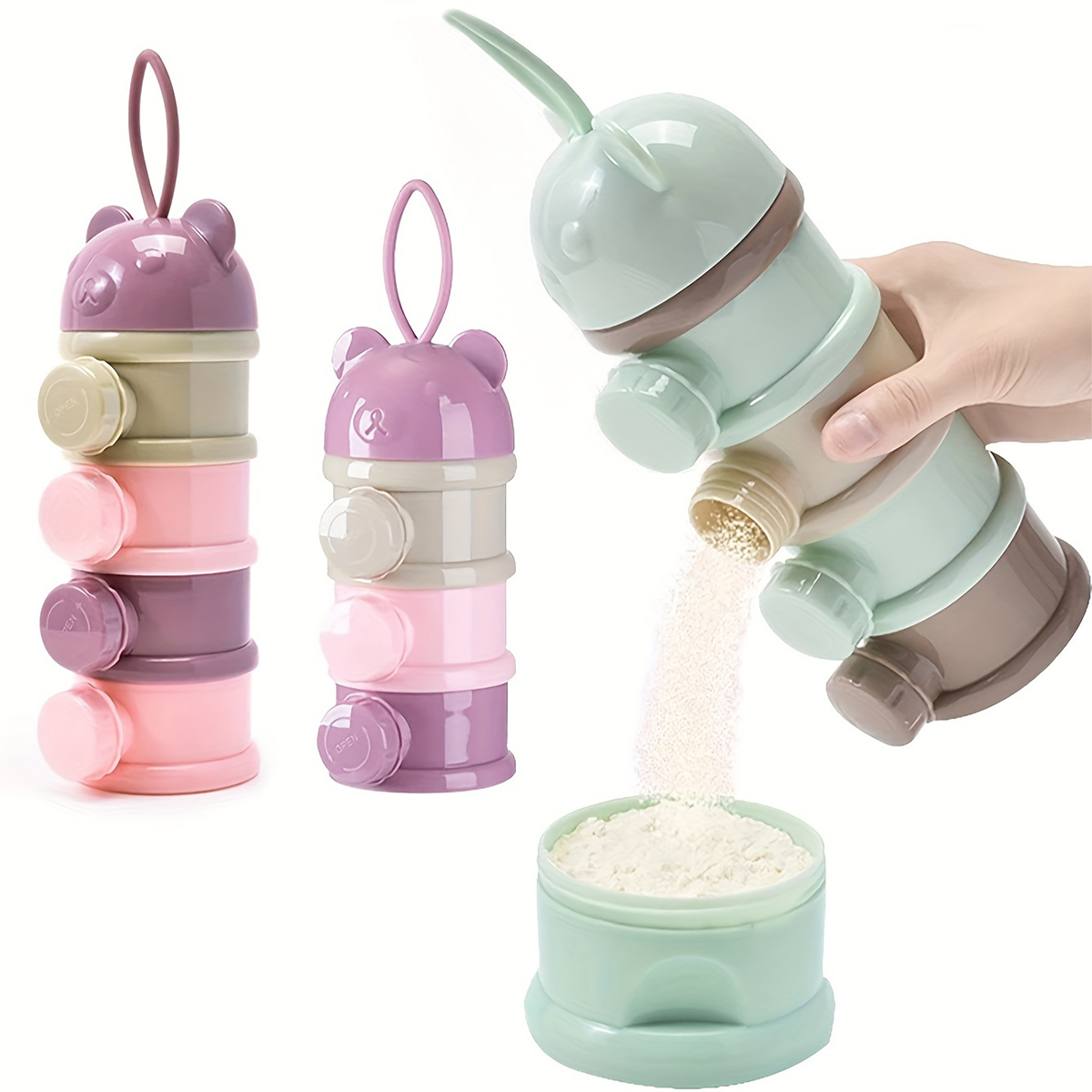 Snack Container Travel - Large Capacity Baby Milk Powder Container