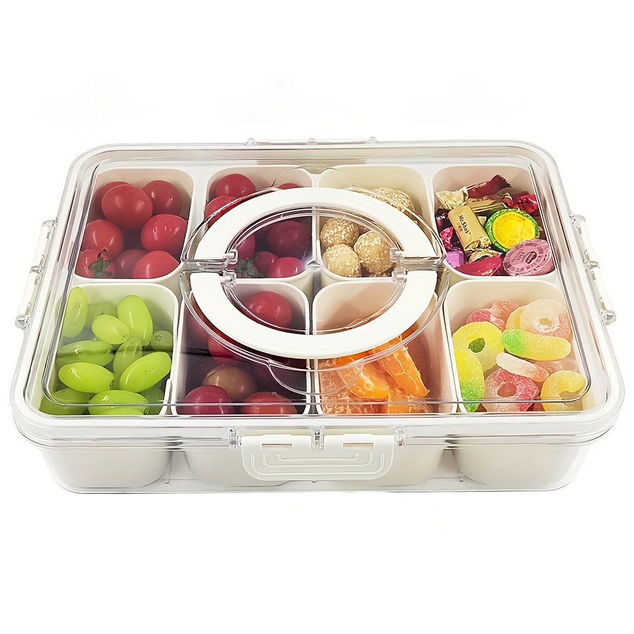 Snack Container Travel - 4Grid /8 Grid Snack Box Container,