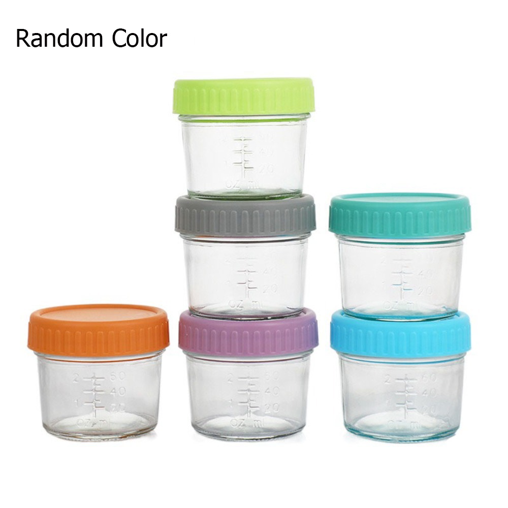 Baby Food Jars Glass - 6pcs Multipurpose Glass Baby Food Jar