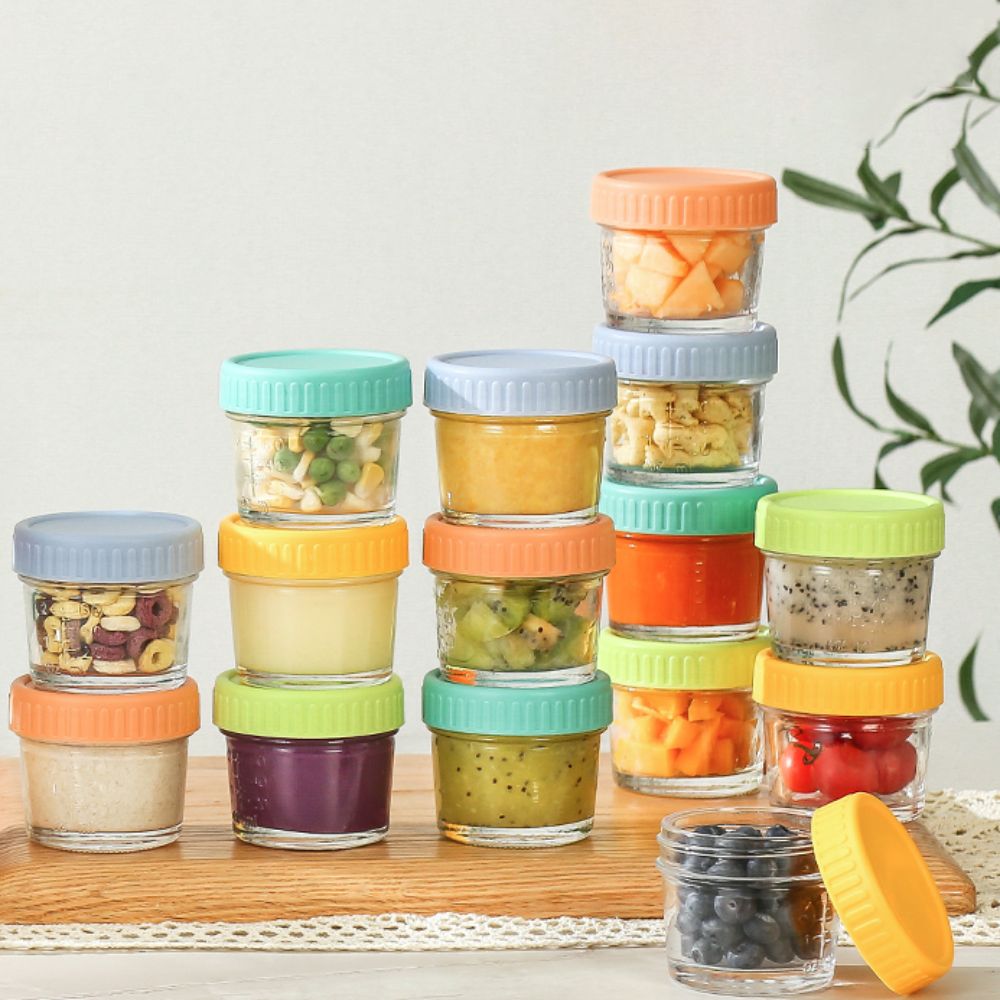 Baby Food Jars Glass - 6pcs Glass Baby Food Jar Reusable