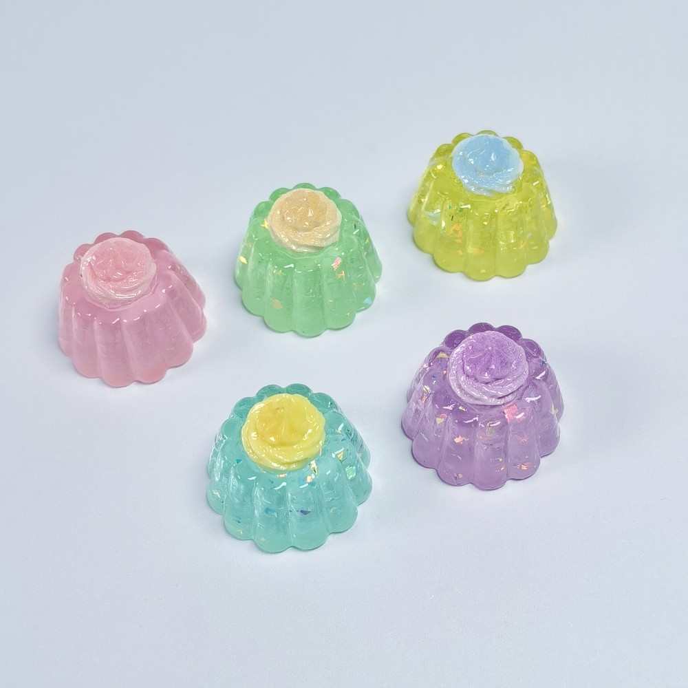 Baby Food Jelly - Miniature Sequin Cream Jelly Cake Resin