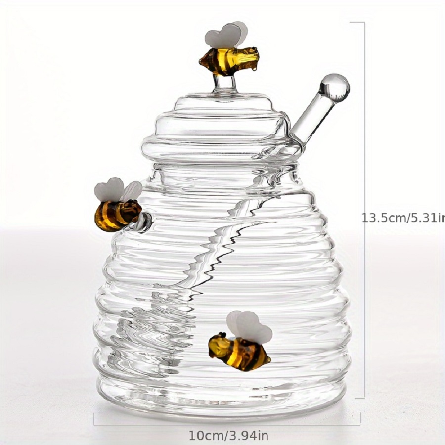 Glass Honey Jar with Dipper &  - Baby Food Jars Glass 评论和价格