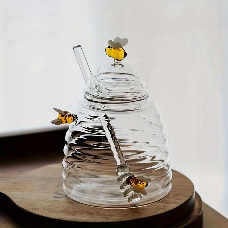 Glass Honey Jar with Dipper &  - Baby Food Jars Glass 评论和价格