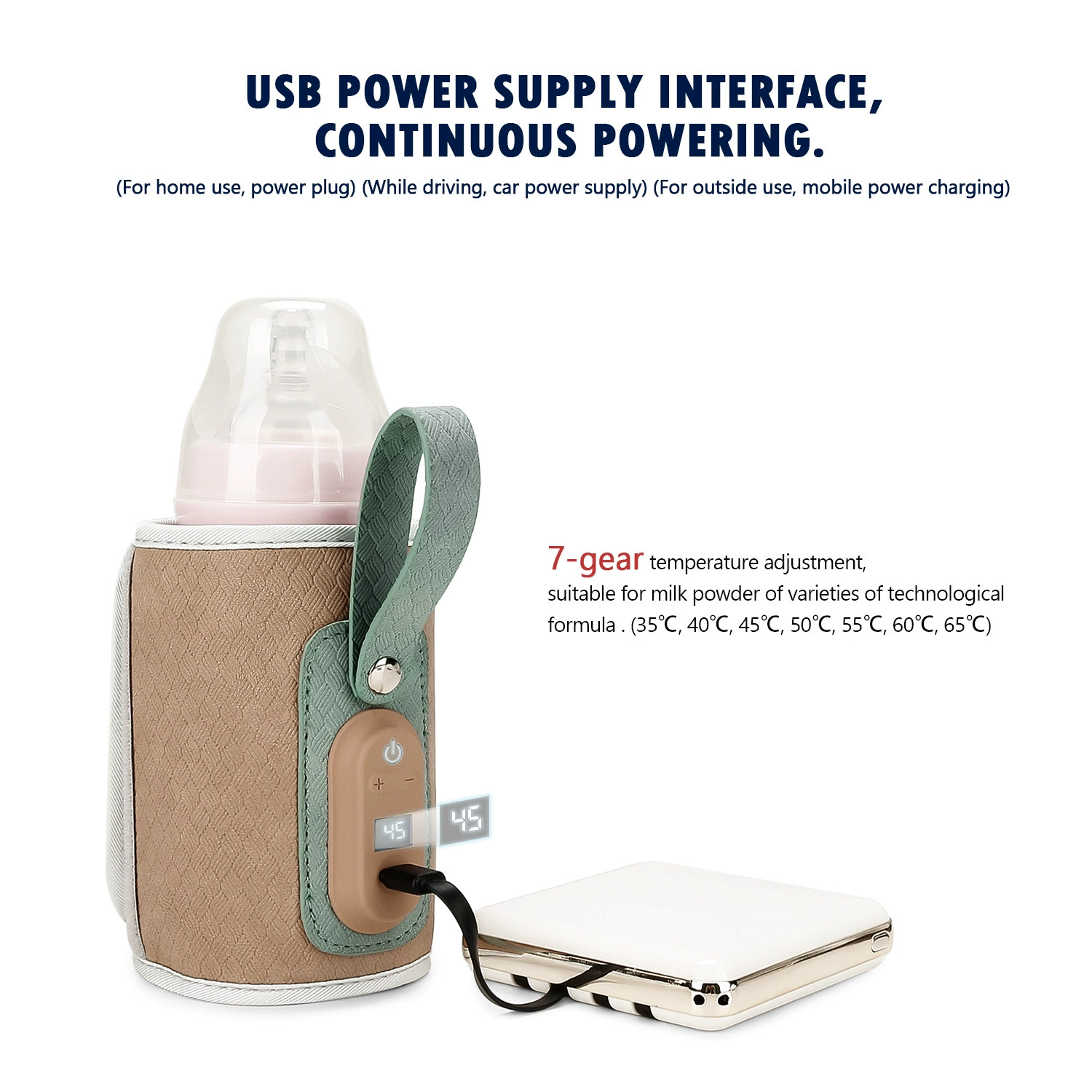 Baby Bottle Warmer Bag USB Pow - Baby Food Warmer 评论和价格