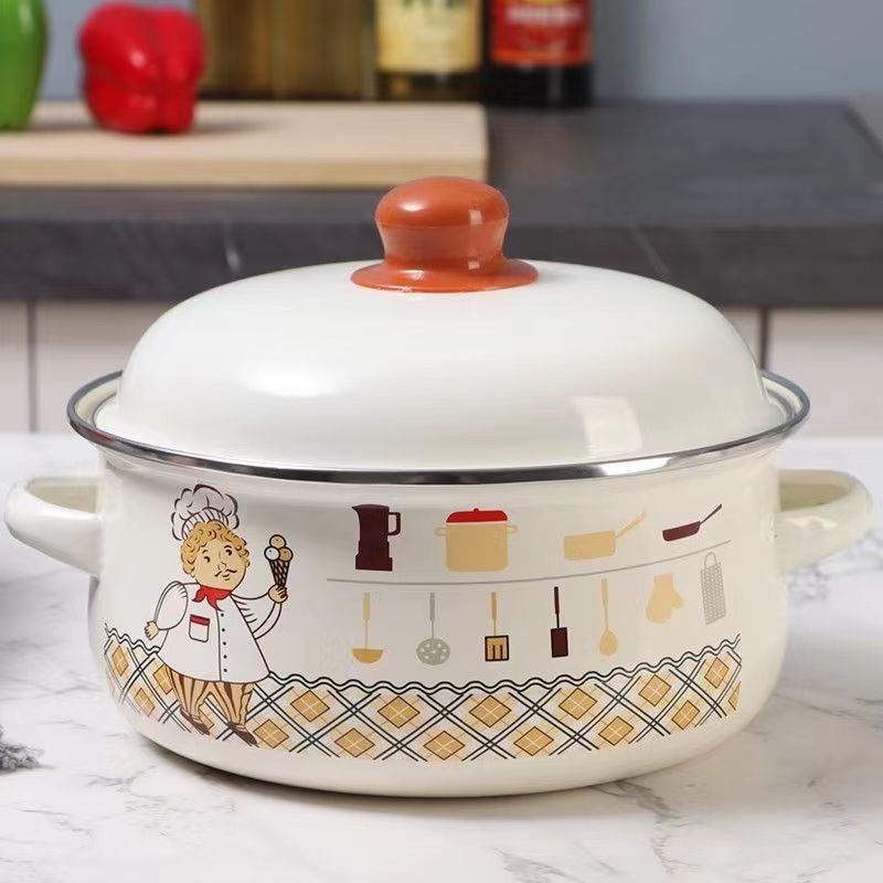 Enamel Soup Pot Thickened Kitc - Baby Food Oats 评论和价格