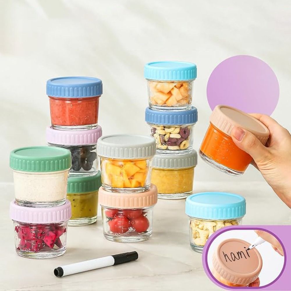 6pcs Mason Jar Glass Baby Food - Baby Food Jars Glass 评论和价格