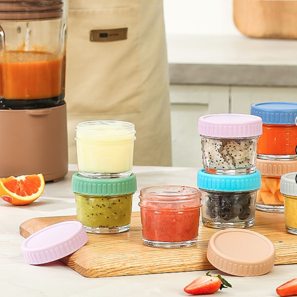 6pcs Mason Jar Glass Baby Food - Baby Food Jars Glass 评论和价格
