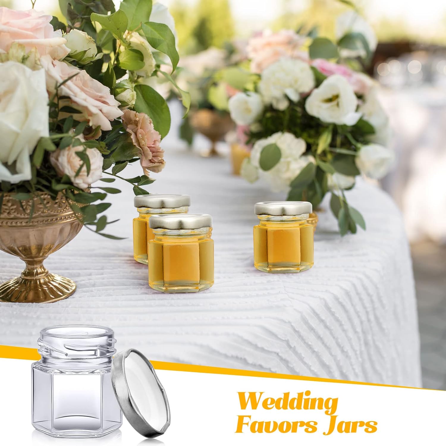 1.5oz Mini Hexagon Glass Jars  - Baby Food Jars Glass 评论和价格