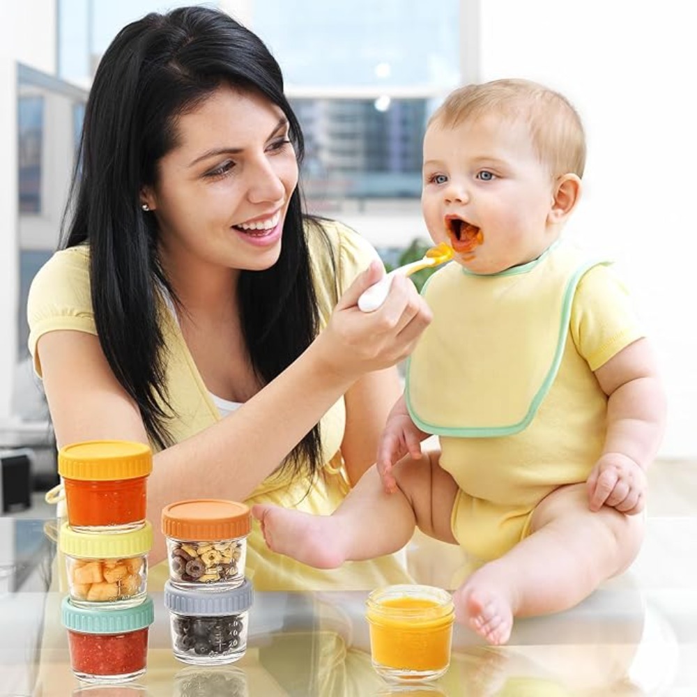 6pcs Glass Baby Food Jar Reusa - Baby Food Jars Glass 评论和价格