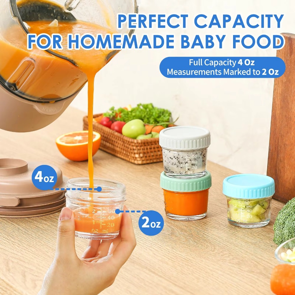 6pcs Multipurpose Glass Baby F - Baby Food Jars Glass 评论和价格