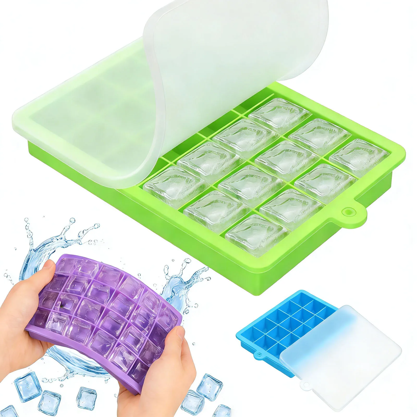 Silicone Ice Cube Tray Easy Re - Baby Food Jelly 评论和价格