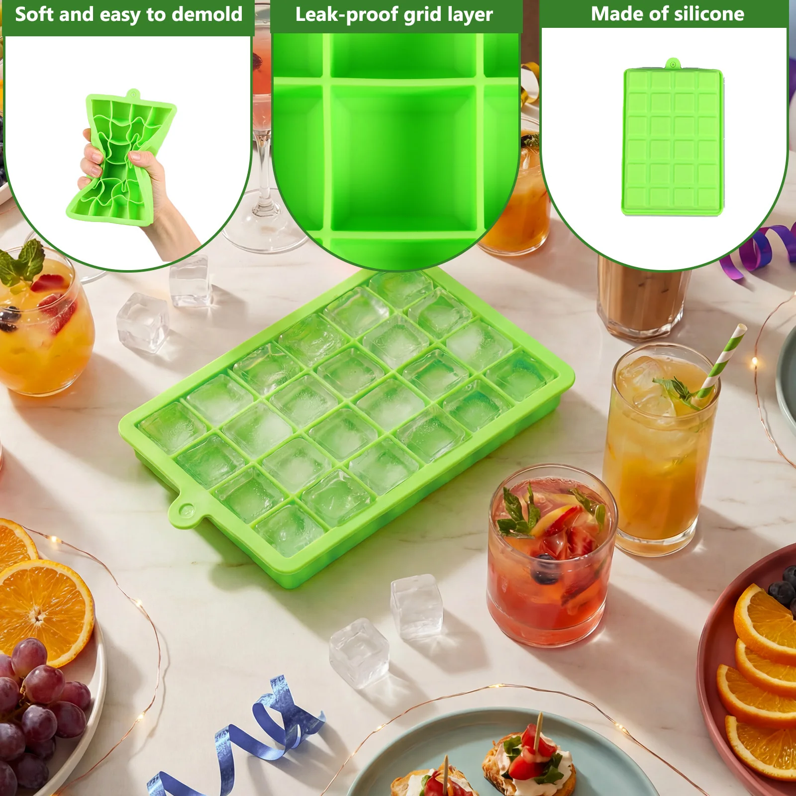 Silicone Ice Cube Tray Easy Re - Baby Food Jelly 评论和价格