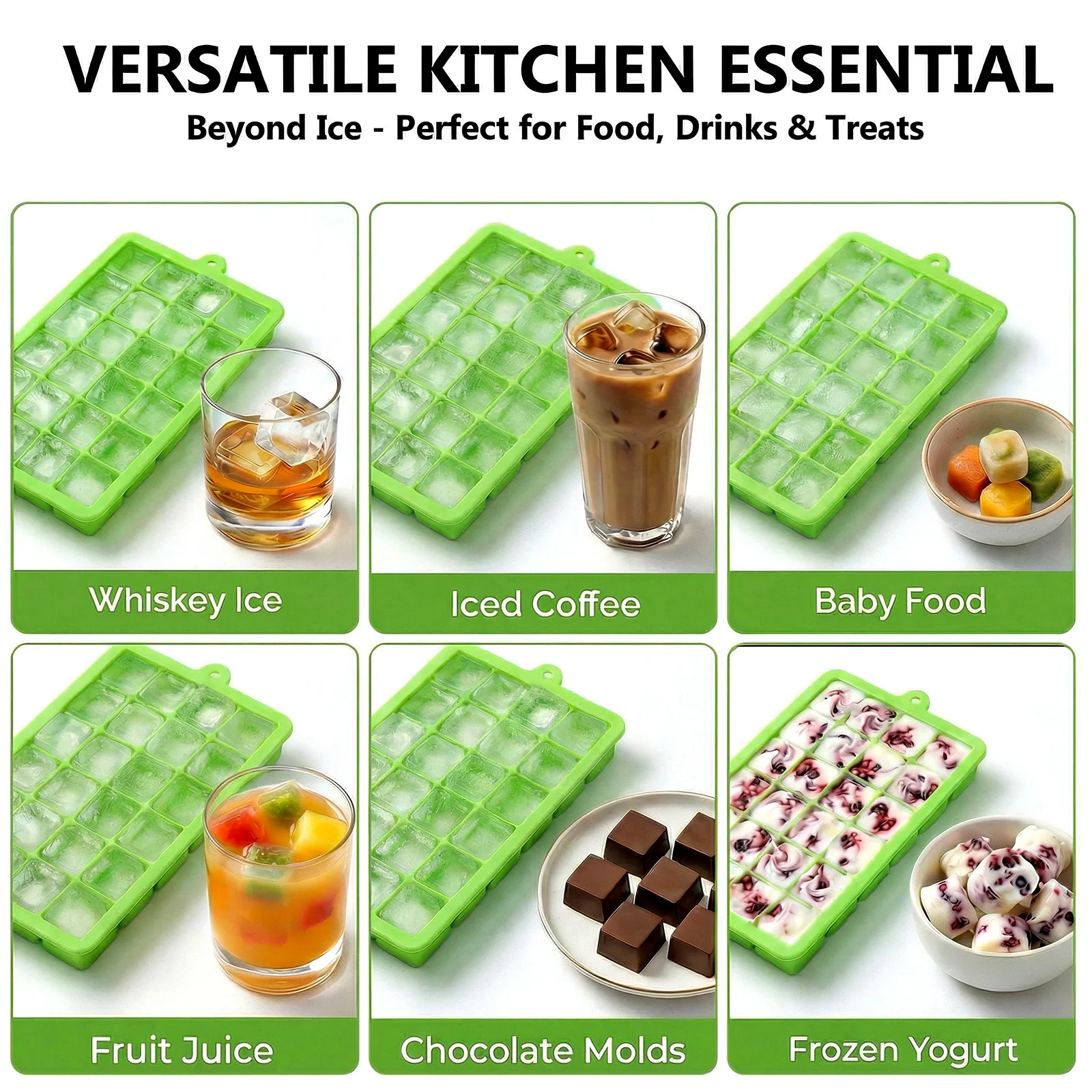 Silicone Ice Cube Tray Easy Re - Baby Food Jelly 评论和价格