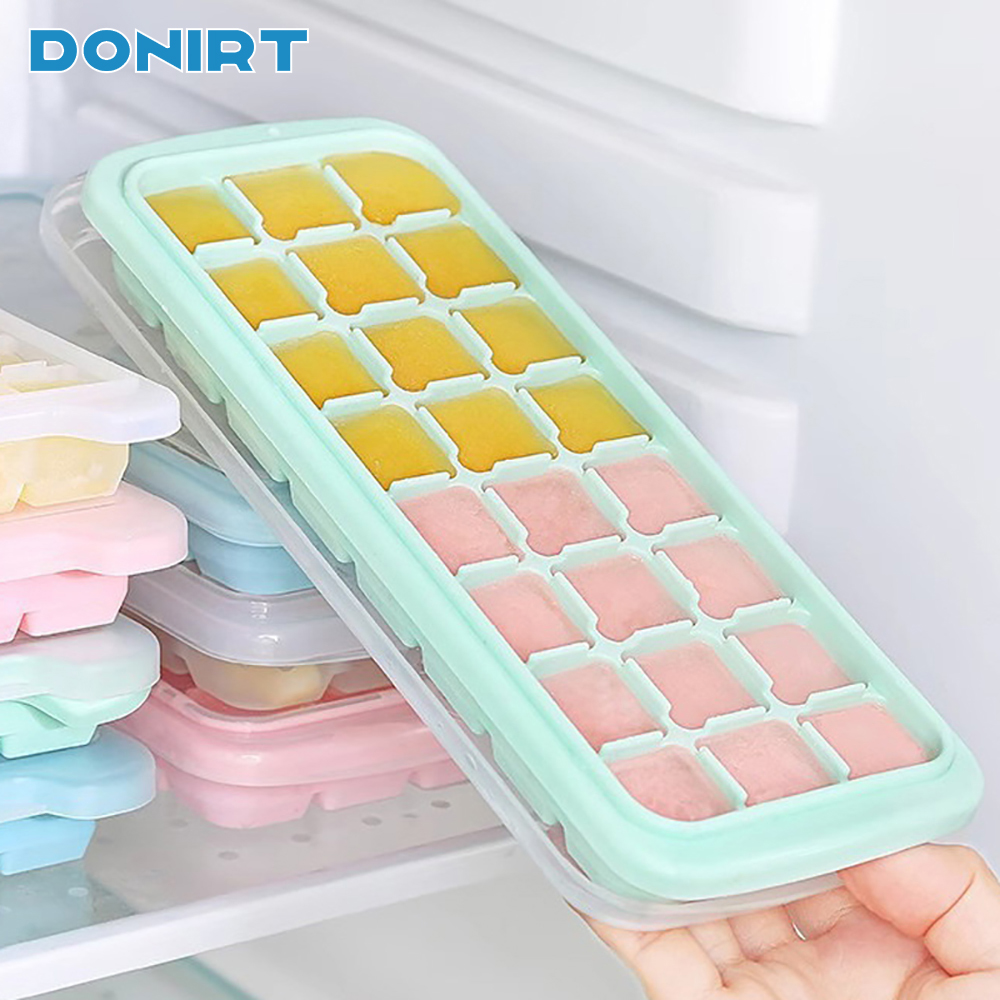 24 Cubes Silicone Ice Cube Tra - Baby Food Jelly 评论和价格