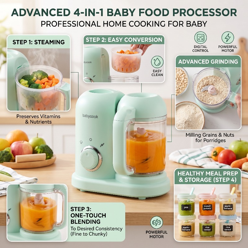 Multi-Function High-precision  - Baby Food Maker And Steamer 评论和价格