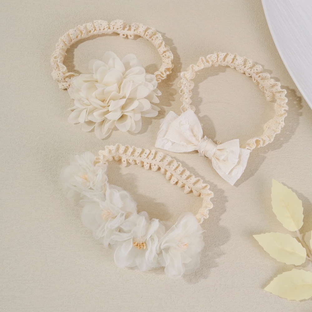 Cream White Lace Flower Bow Ba - Baby Food Jelly 评论和价格