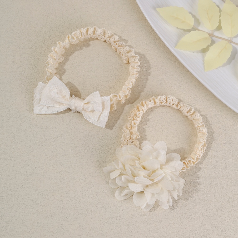 Cream White Lace Flower Bow Ba - Baby Food Jelly 评论和价格