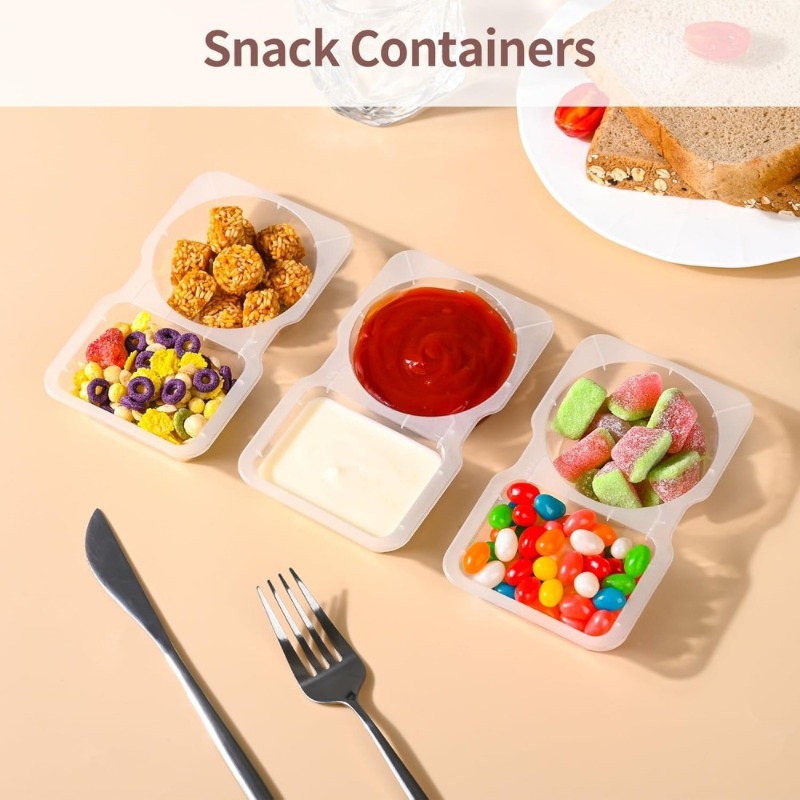 5/10/20/40PCS Double Compartme - Snack Container Travel 评论和价格