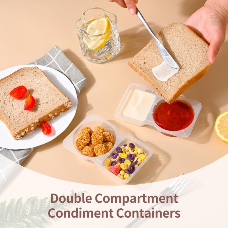 5/10/20/40PCS Double Compartme - Snack Container Travel 评论和价格