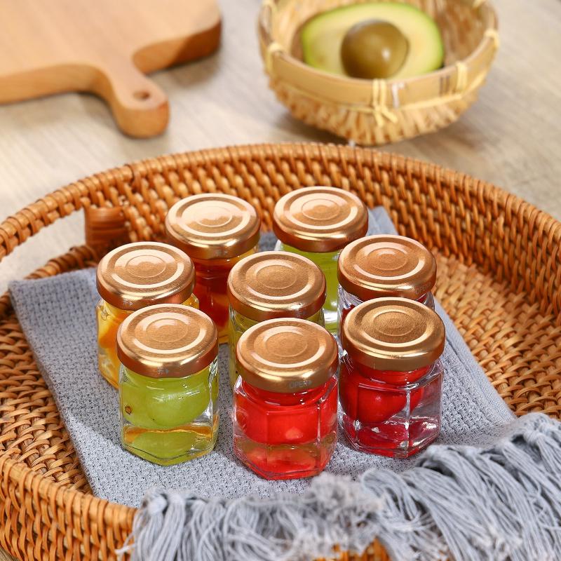 Hexagonal Mini  Jars with  Lid - Baby Food Jars Glass 评论和价格
